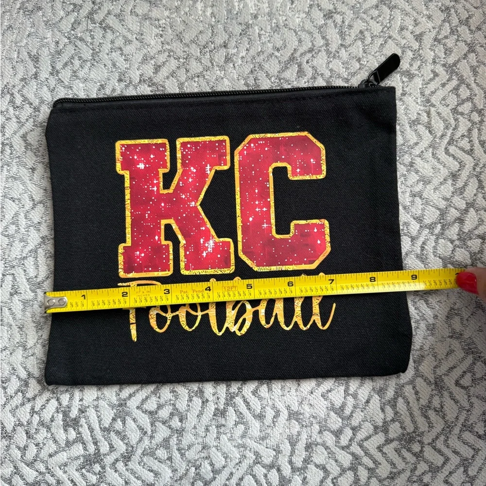 NEW KC Football Black Pouch